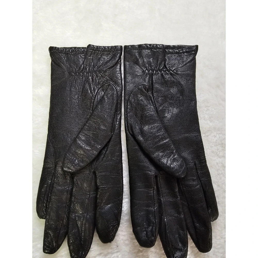 Vintage Fownes Brown Leather Gloves Womens Size‎ 7 1/2